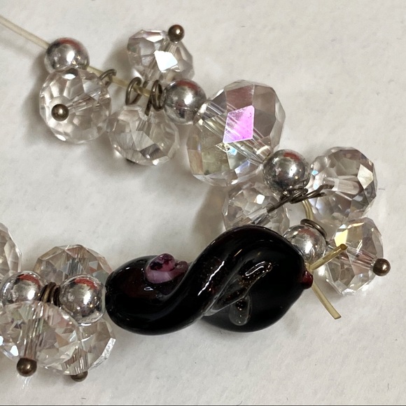 ⚠️ dark purple clear hollow blown glass beads - Picture 4 of 7